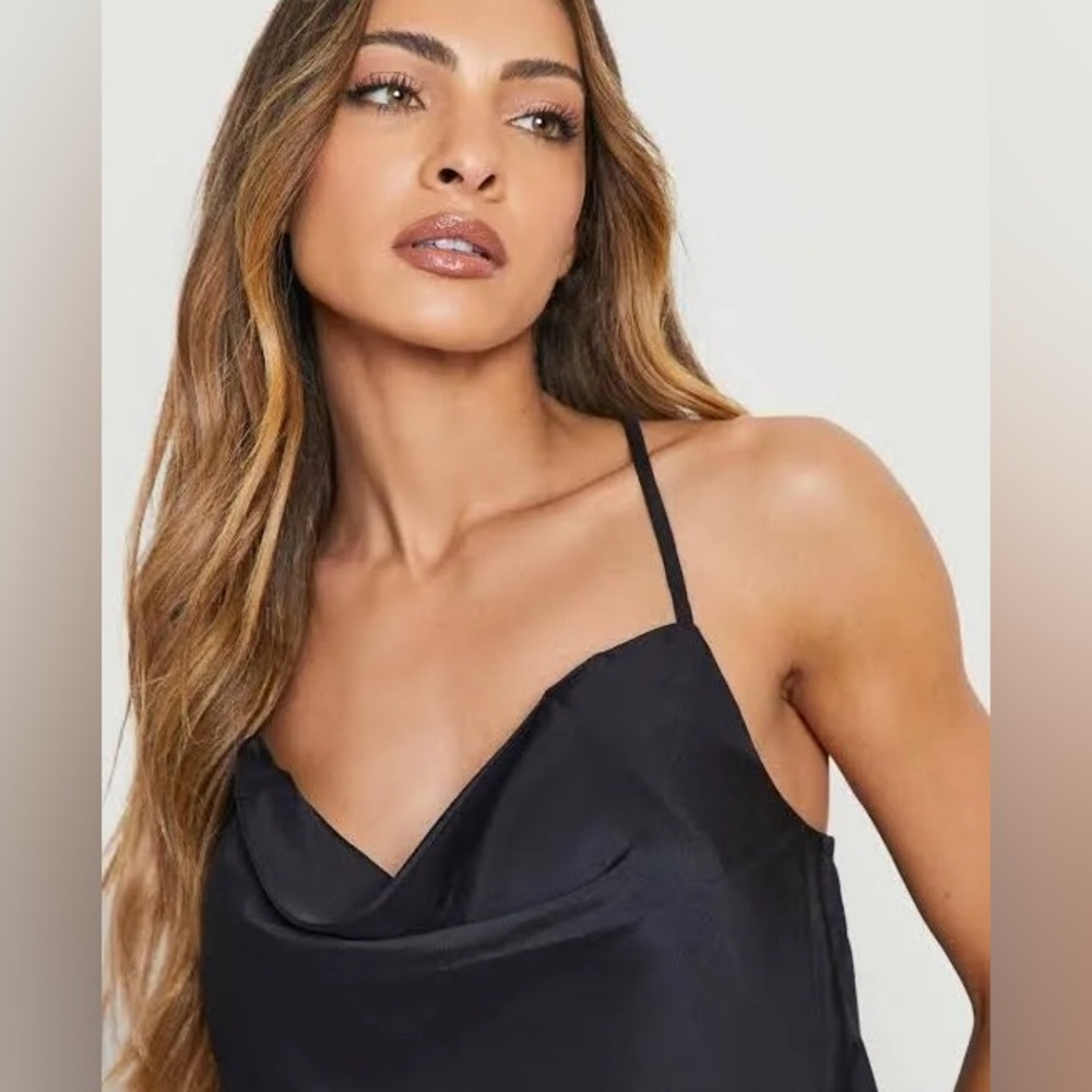 Black Satin Chemise